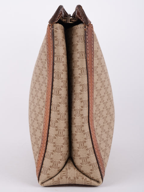 Celine Macadam Vintage Beige Clutch Bag