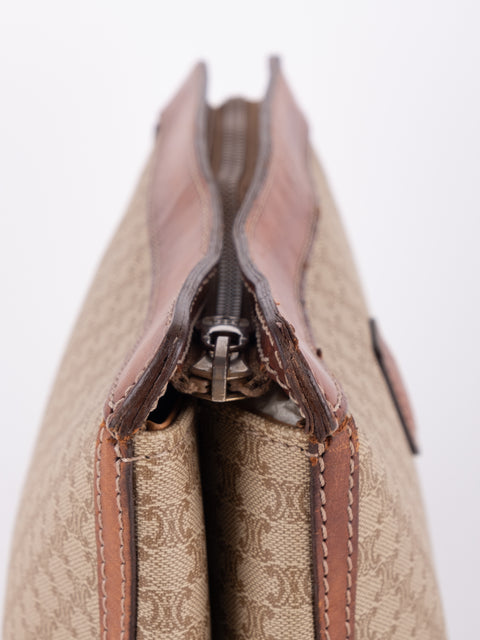 Celine Macadam Vintage Beige Clutch Bag