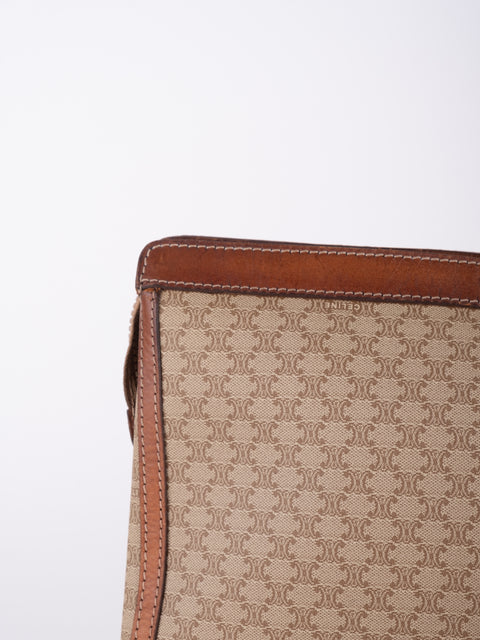 Celine Macadam Vintage Beige Clutch Bag