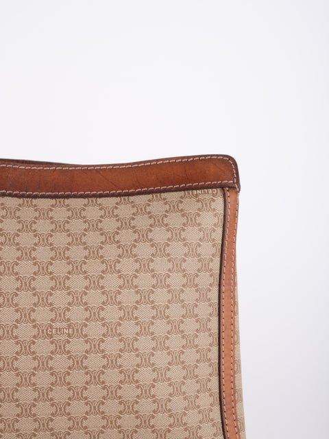 Celine Macadam Vintage Beige Clutch Bag