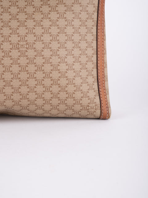Celine Macadam Vintage Beige Clutch Bag
