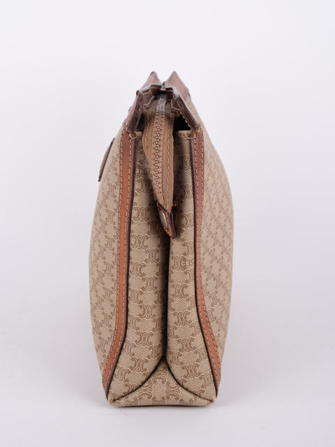 Celine Macadam Vintage Beige Clutch Bag