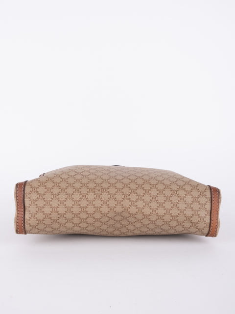 Celine Macadam Vintage Beige Clutch Bag