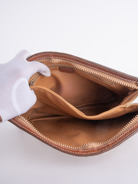 Celine Macadam Vintage Beige Clutch Bag