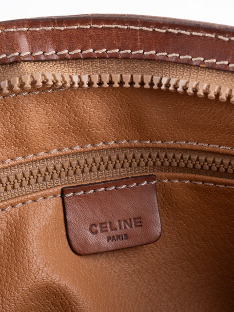 Celine Macadam Vintage Beige Clutch Bag