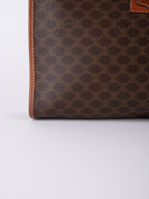 Celine Macadam Vintage Brown Clutch Bag