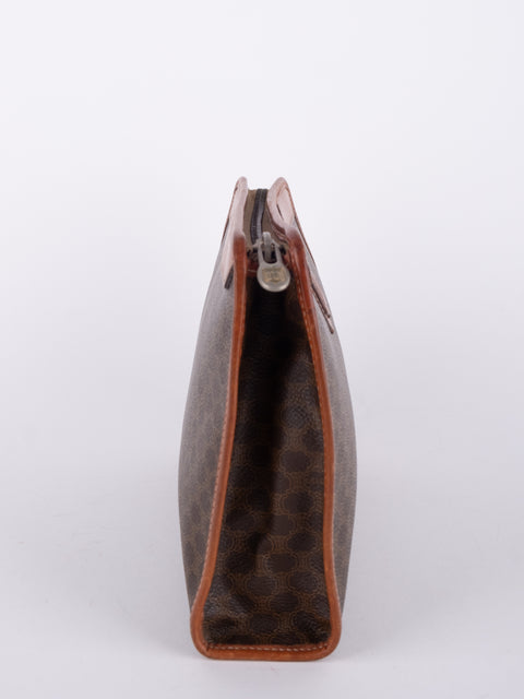 Celine Macadam Vintage Brown Clutch Bag