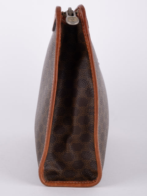 Celine Macadam Vintage Brown Clutch Bag