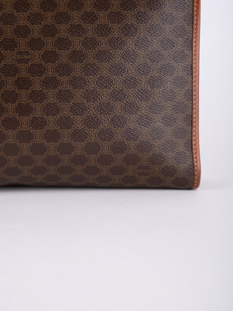 Celine Macadam Vintage Brown Clutch Bag