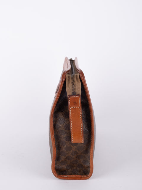 Celine Macadam Vintage Brown Clutch Bag
