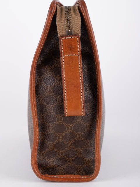 Celine Macadam Vintage Brown Clutch Bag