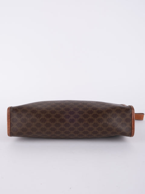 Celine Macadam Vintage Brown Clutch Bag