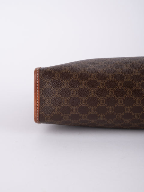 Celine Macadam Vintage Brown Clutch Bag