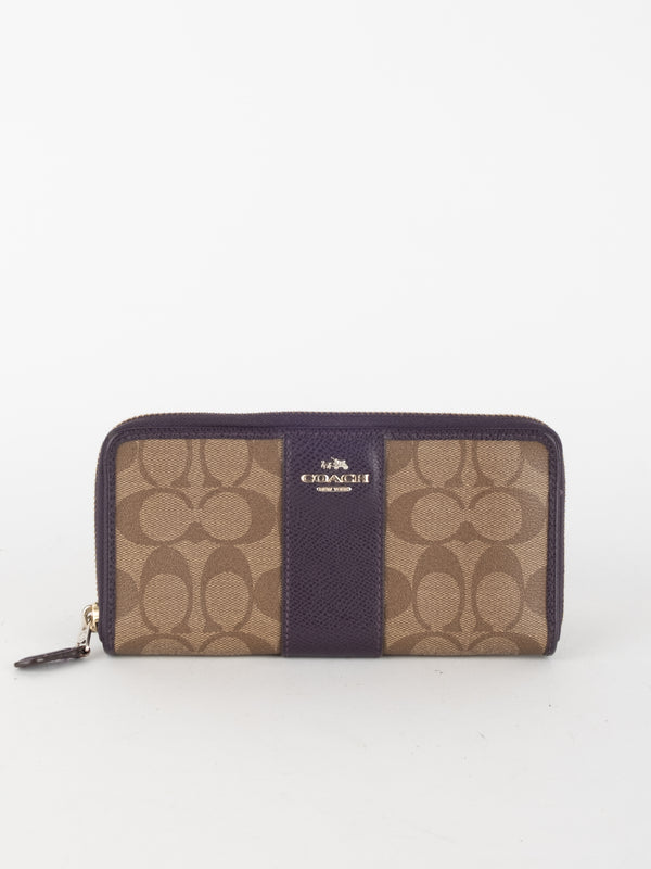Coach Signature Zip Wallet