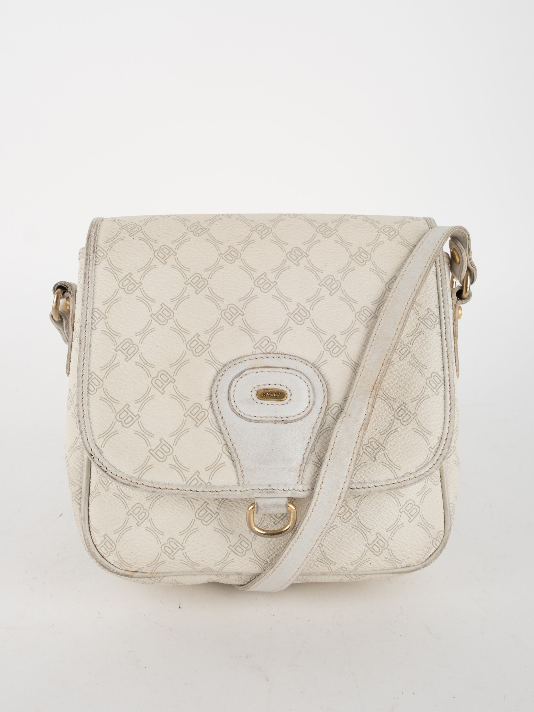 BALLY Monogram Crossbody Bag Cream