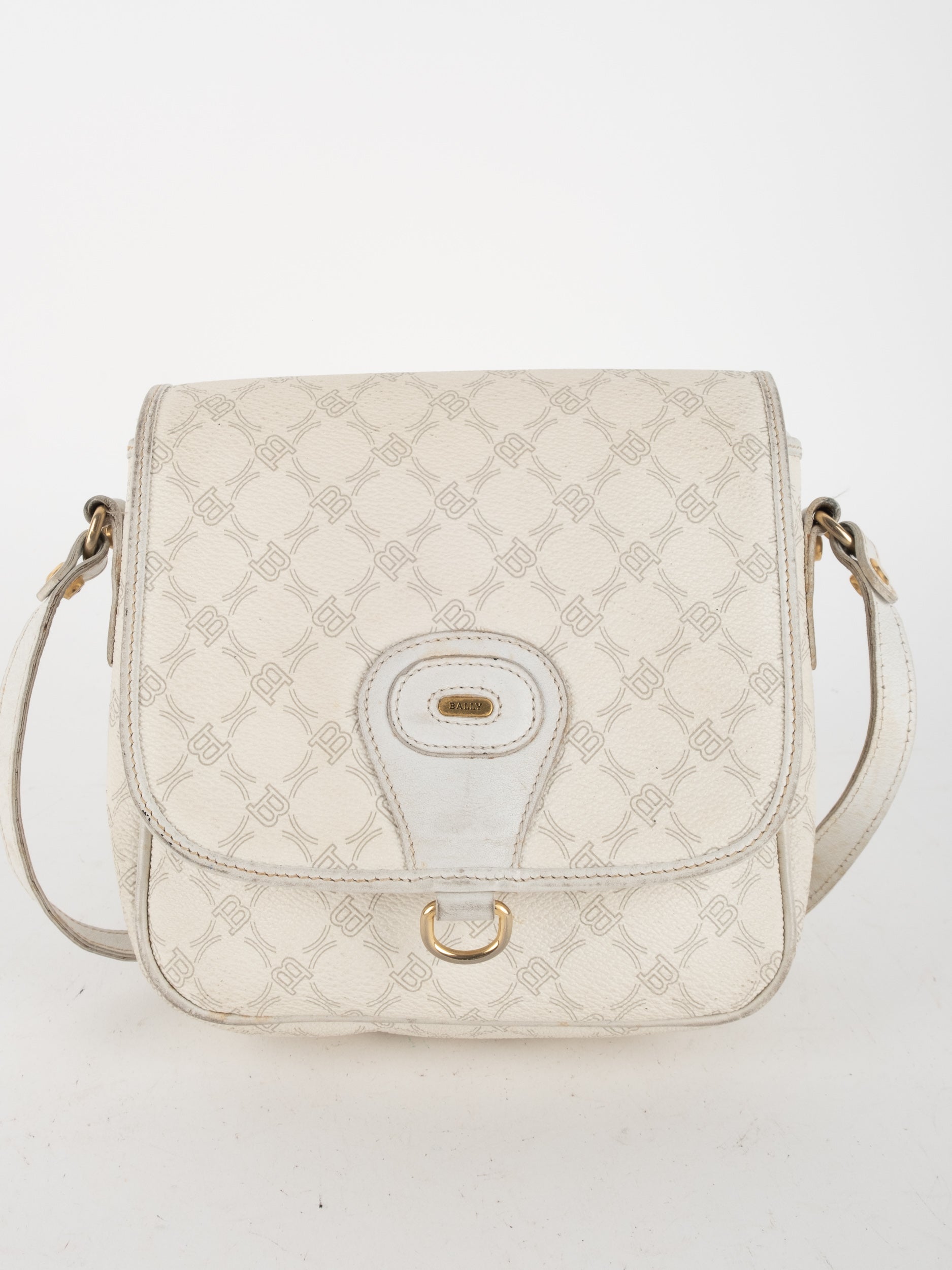 BALLY Monogram Crossbody Bag Cream