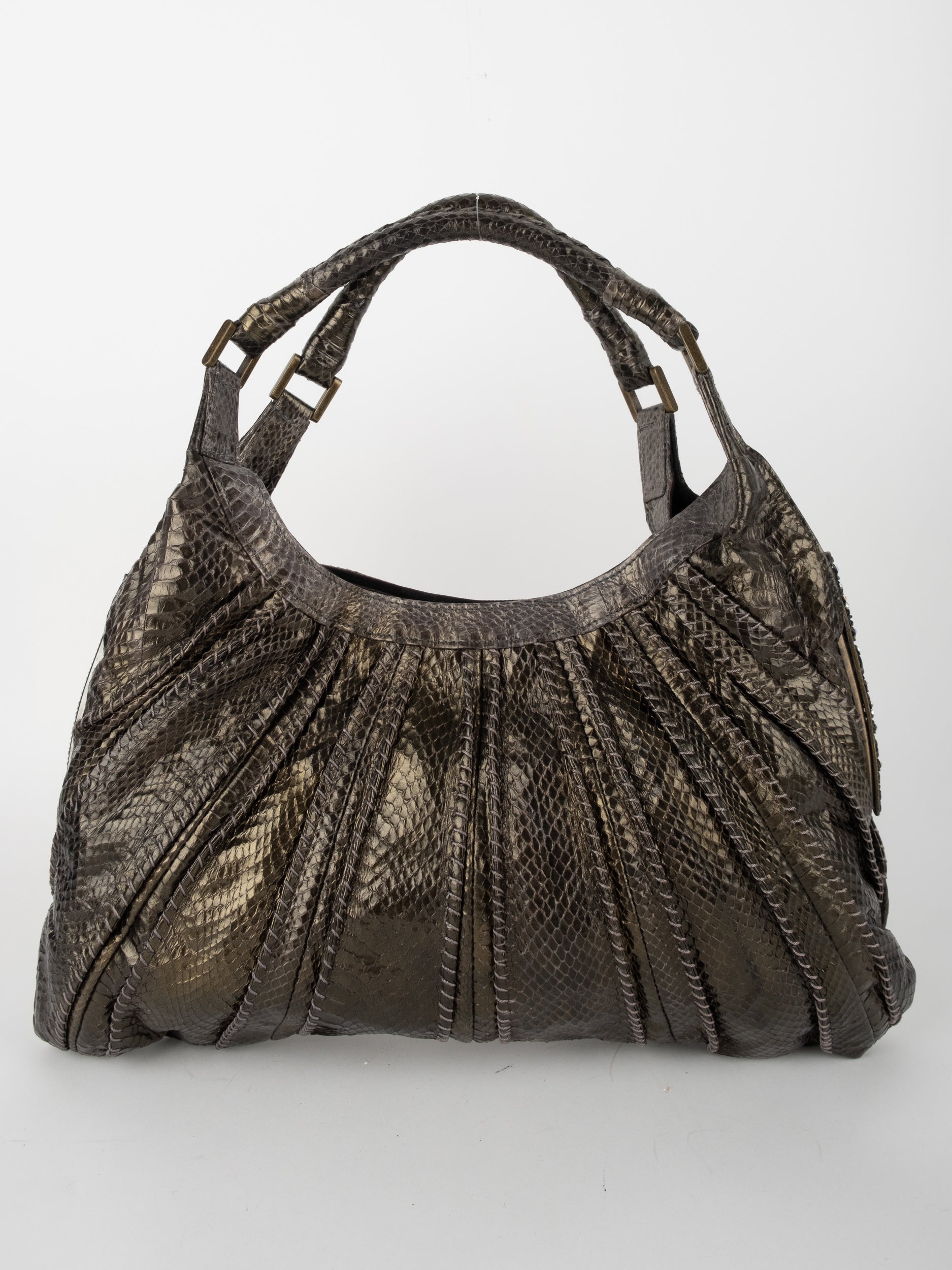 Vintage Python Shoulder Bag Green