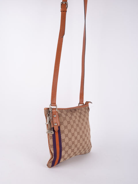 Gucci Vintage GG Canvas Crossbody Bag