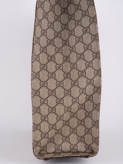 Gucci GG Vintage Brown Vertical Tote Bag