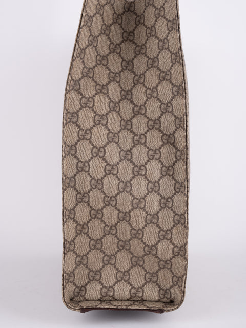 Gucci GG Vintage Brown Vertical Tote Bag
