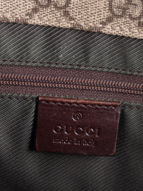 Gucci GG Vintage Brown Vertical Tote Bag