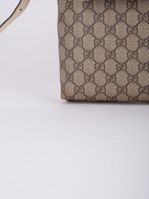 Gucci GG Vintage Beige Flap Crossbody Bag