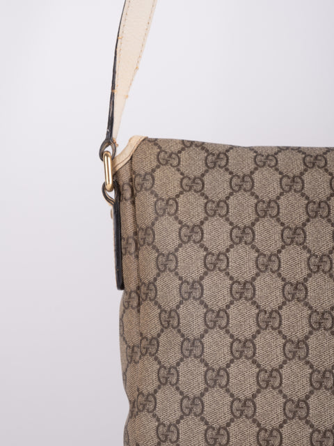 Gucci GG Vintage Beige Flap Crossbody Bag