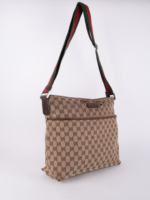 Gucci Vintage GG Canvas Shoulder Bag