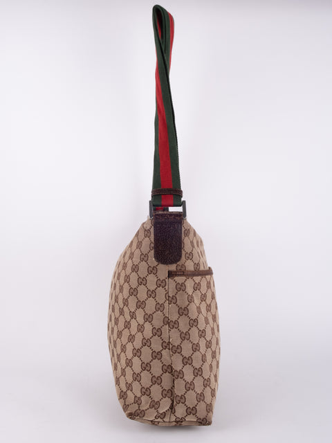 Gucci Vintage GG Canvas Shoulder Bag