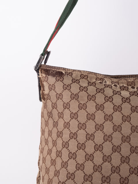 Gucci Vintage GG Canvas Shoulder Bag