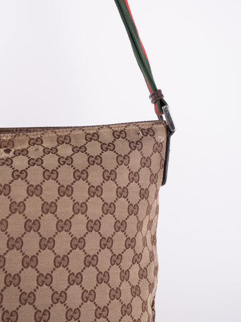 Gucci Vintage GG Canvas Shoulder Bag