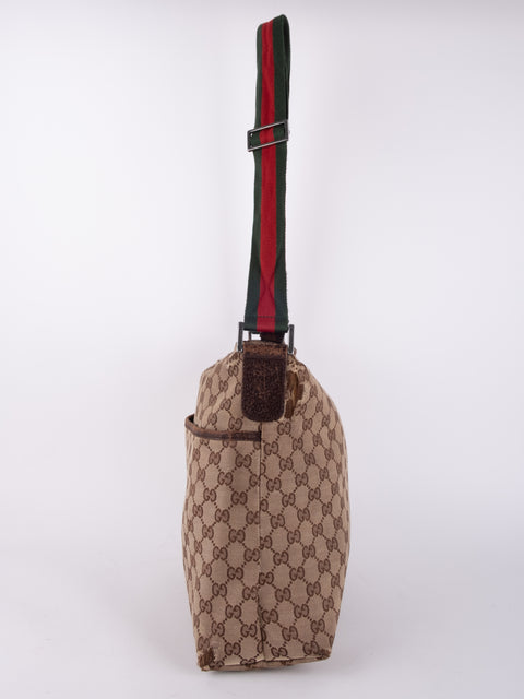 Gucci Vintage GG Canvas Shoulder Bag
