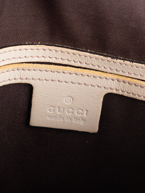Gucci GG Vintage Beige Flap Crossbody Bag