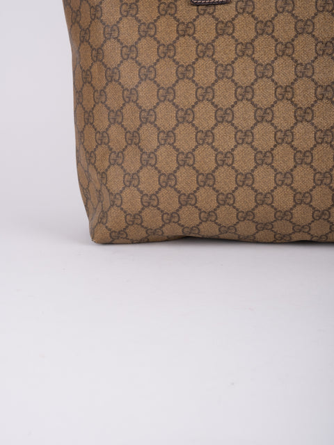 Gucci GG Vintage Brown Large Tote Bag