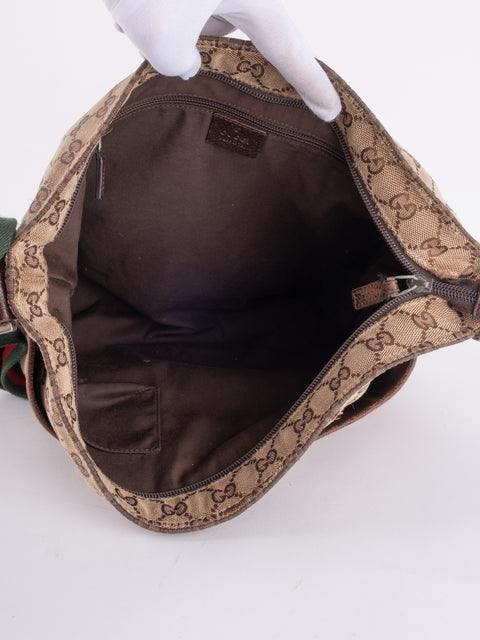 Gucci Vintage GG Canvas Shoulder Bag