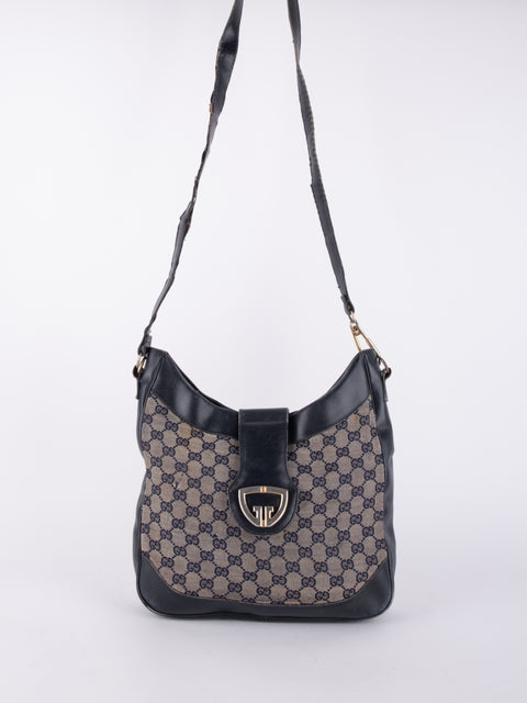 Gucci Vintage GG Canvas Shoulder Bag