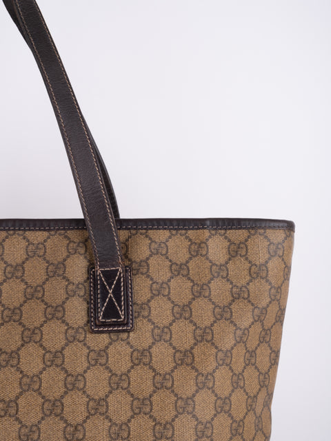 Gucci GG Vintage Brown Large Tote Bag