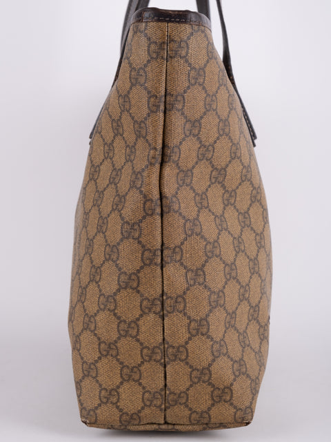 Gucci GG Vintage Brown Large Tote Bag