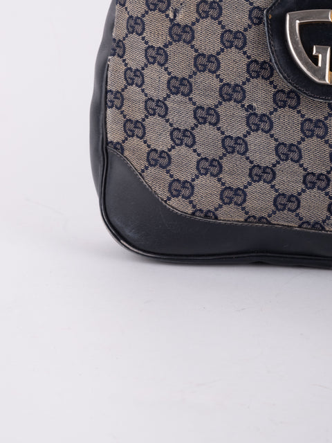 Gucci Vintage GG Canvas Shoulder Bag
