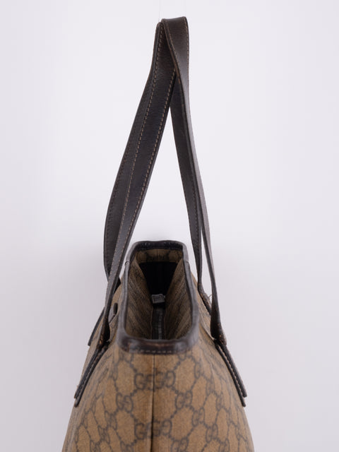Gucci GG Vintage Brown Large Tote Bag