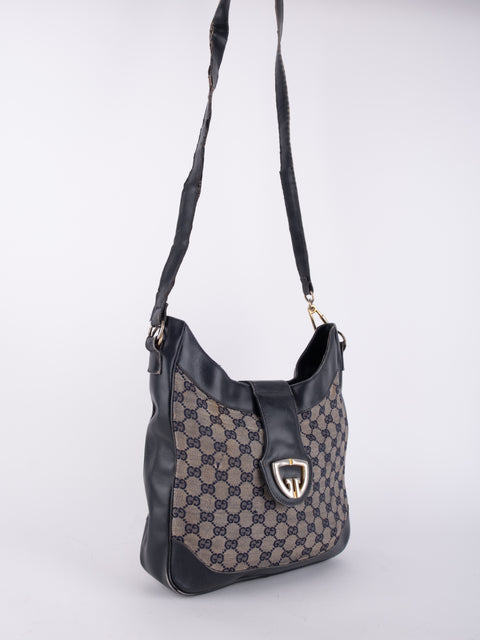Gucci Vintage GG Canvas Shoulder Bag