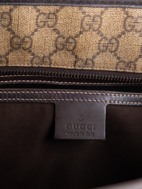 Gucci GG Vintage Brown Large Tote Bag