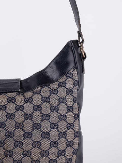 Gucci Vintage GG Canvas Shoulder Bag