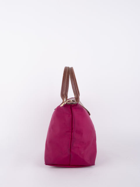 LONGCHAMP Vintage Le Pliage Fuchsia Small Handbag