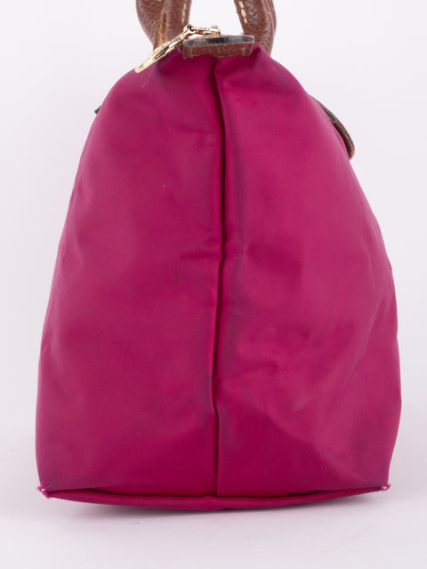 LONGCHAMP Vintage Le Pliage Fuchsia Small Handbag