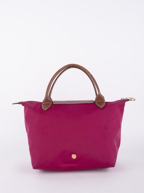 LONGCHAMP Vintage Le Pliage Fuchsia Small Handbag