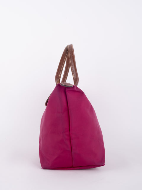 LONGCHAMP Vintage Le Pliage Fuchsia Small Handbag