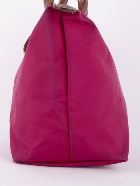 LONGCHAMP Vintage Le Pliage Fuchsia Small Handbag