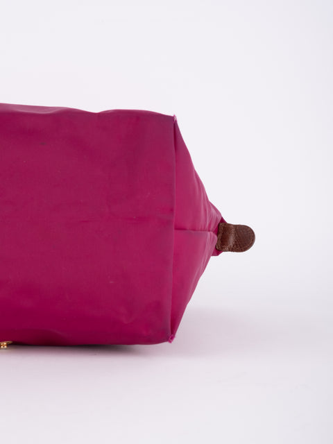 LONGCHAMP Vintage Le Pliage Fuchsia Small Handbag