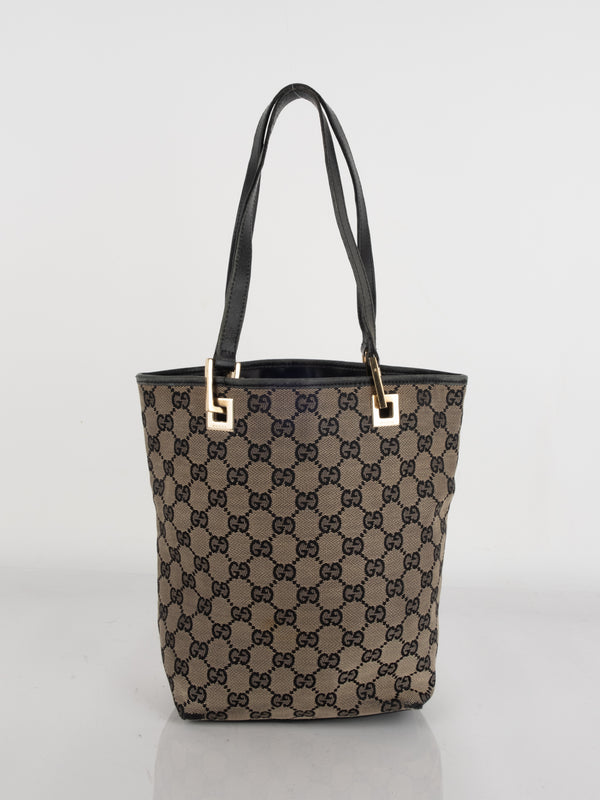 Gucci GG Canvas Tote Bag – Brown & Black